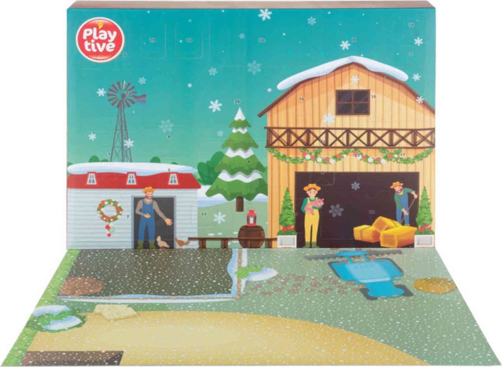 Playtive Adventskalender 24 Gechenke Überraschungen Jungen Mädchen Bauernhof