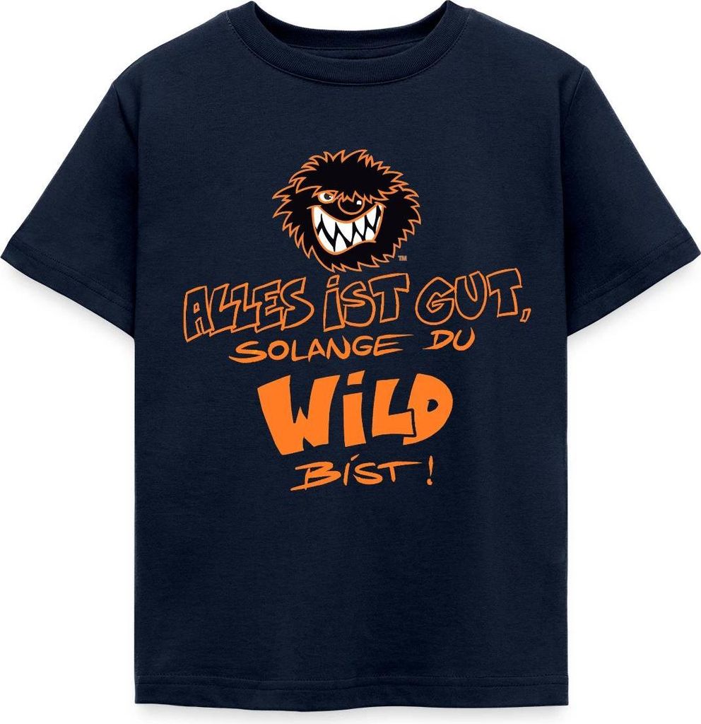 Spreadshirt Die Wilden Kerle Spruch Motto mit Logo Kinder T-Shirt, 122/128 (7-8 Jahre), Navy