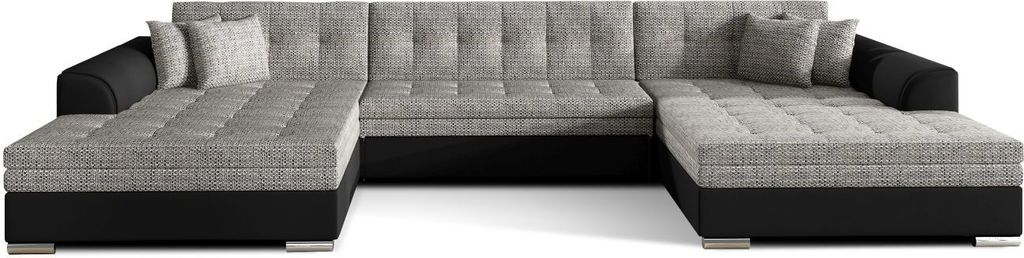 Wohnlandschaft U-Form Vera XXL Sofa mit Schlaffunktion Farbe Berlin 01/ Soft 11