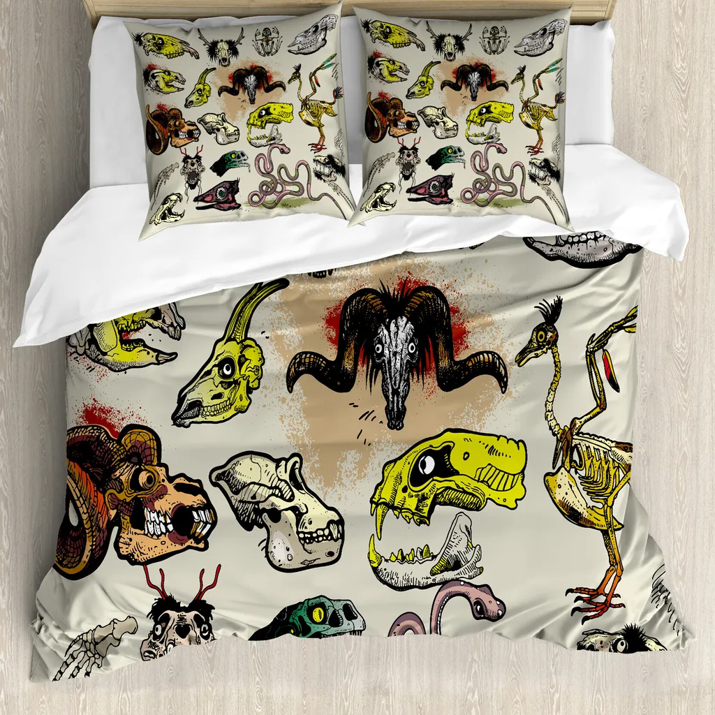 Copripiumino Gotico ABAKUHAUS - Arte Scheletro per Letto Matrimoniale