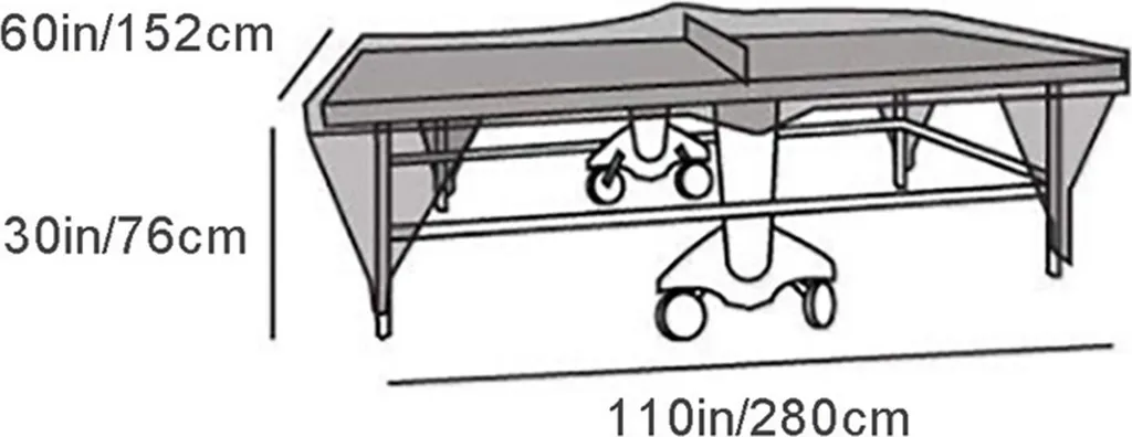 Housse anti-poussière tennis de table pour protéger votre table de la rouille