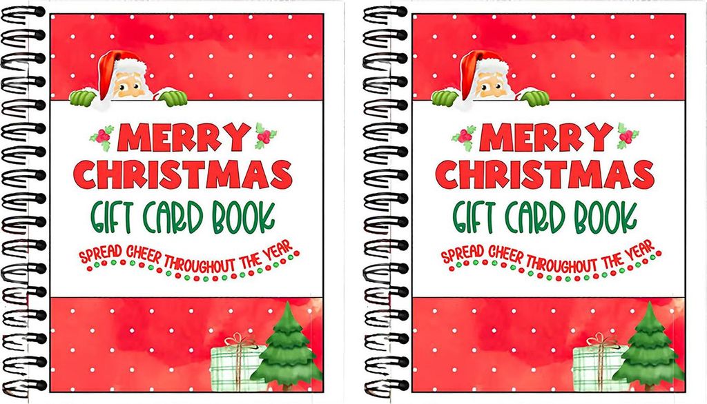 Weihnachtsgeschenkkartenbuch – Buntes, einzigartiges Geschenkkarten-Organizer-Set – Festliche Partydekoration – Weihnachtsüberraschung für ...