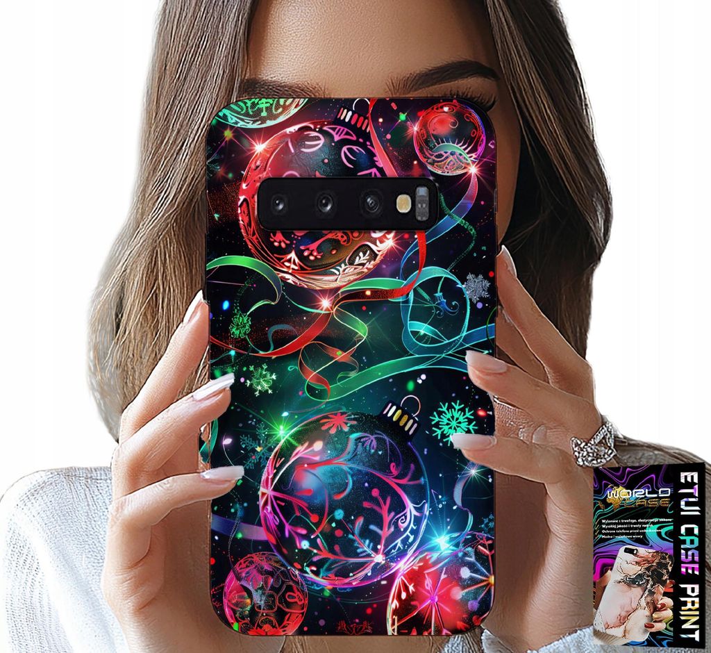 Gehäuse Für Samsung Galaxy S10 - Weihnachtskugeln, Weihnachtsbaum, Gehäuse + Folie