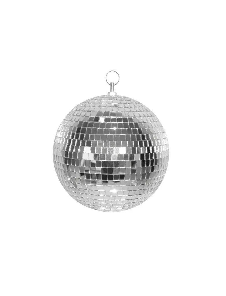Boule disco argentée 20 cm pour décoration anniversaire et mariage