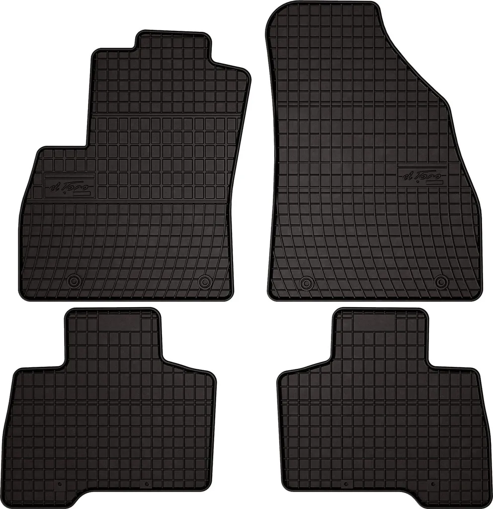 Tappetini Citroen Nemo 2007-2017 Gomma Neri 4 pz con Fissaggi - Offerta