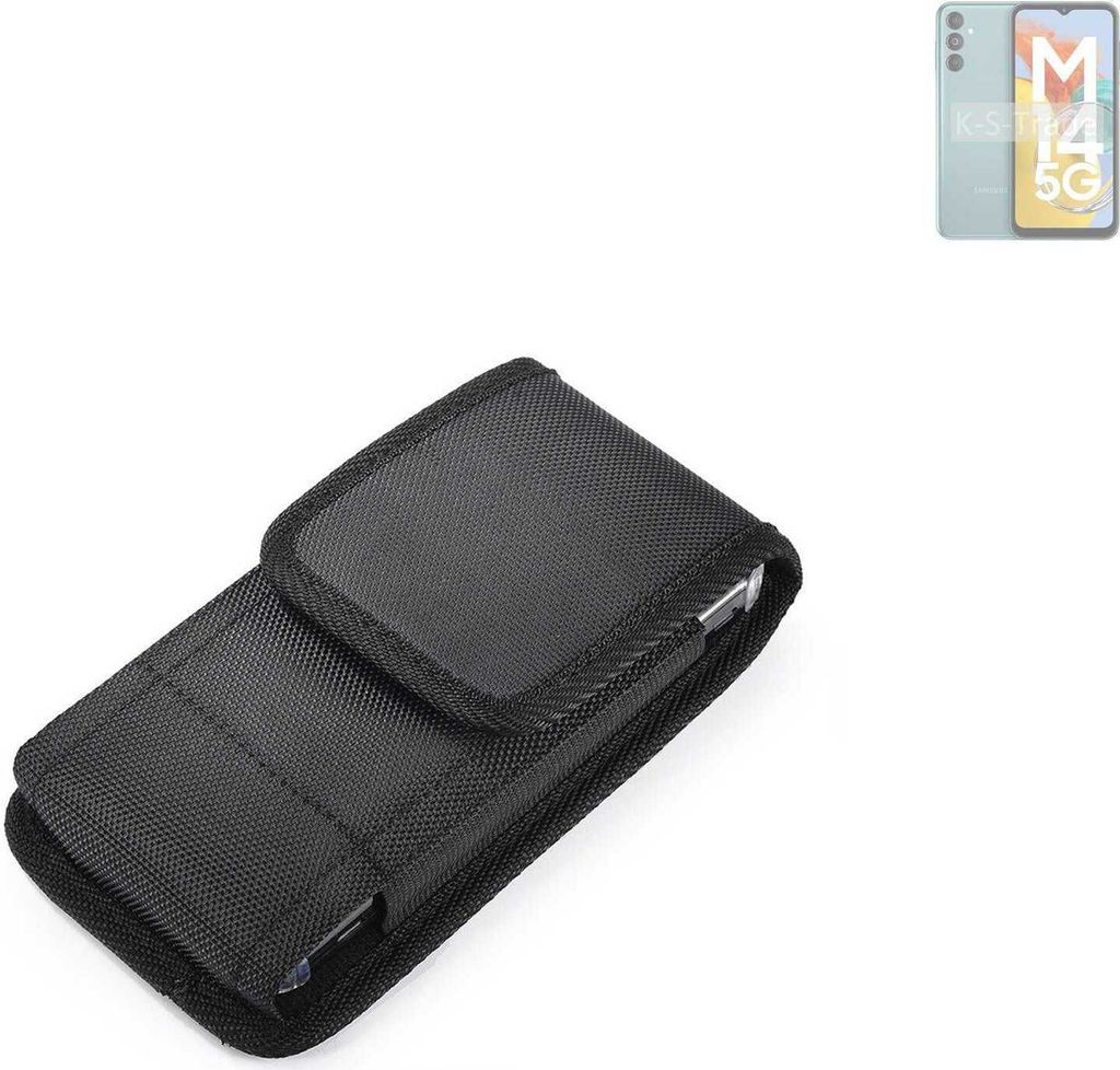 Holster Gürteltasche kompatibel mit Samsung Galaxi M14 5G Holster Gürtel Tasche wasserabweisend Handy Hülle Schutz Hülle Outdoor schwarz K-S-Trade
