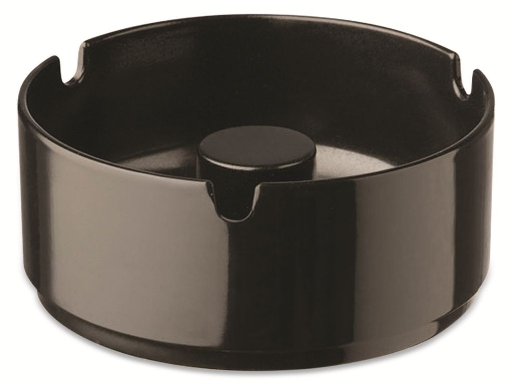 APS Casual Aschenbecher, schwarz, Höhe: 43 mm, ø: 95 mm Zdjęcie produktu 