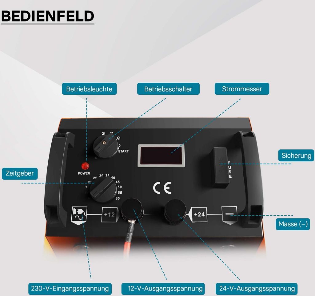 Wiltec Batterieladegerät 12V 24V 90A Batterie, Ladegerät Produktbild 4