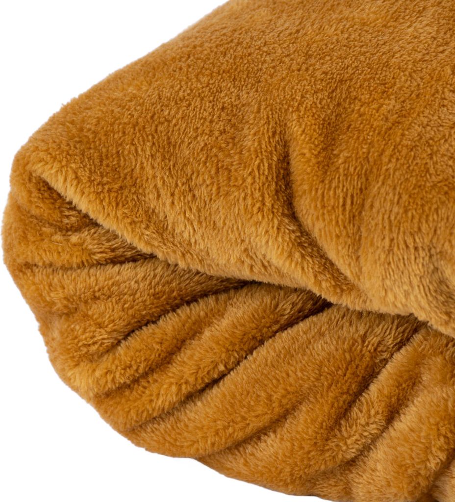 Große Kuscheldecke aus Microfaser einfarbig camel braun Produktbild 