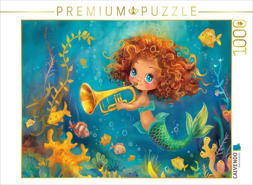 CALVENDO Puzzle Teliosa - Die Trompeterin | 1000 Teile Lege-Größe 64x48cm Foto-Puzzle für glückliche Stunden