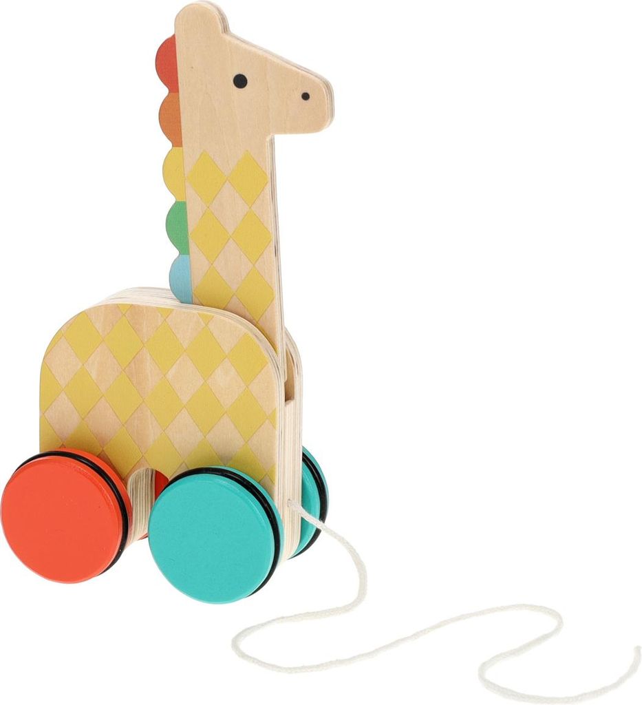 Petit Collage Holz-Ziehtier Giraffe - pädagogisches Produktbild 