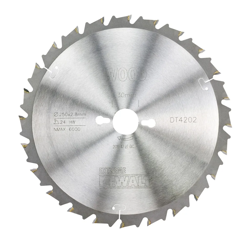 Lame de scie circulaire pour bois 250mm 24 dents Dewalt série stationnaire - 3