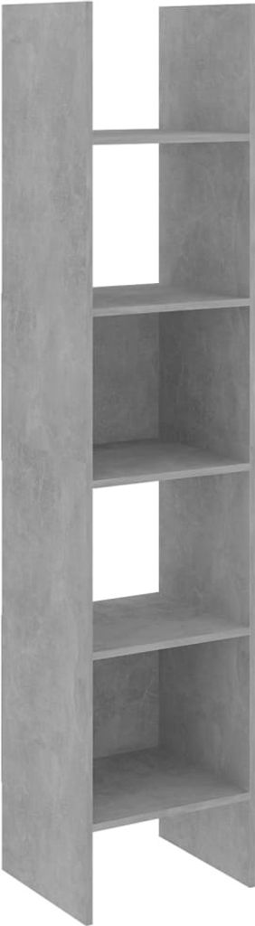 Bücherregal Betongrau 40x35x180 cm Holzwerkstoff