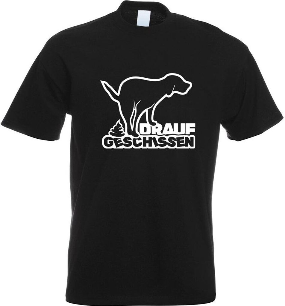 Kiwistar - T-Shirt - schwarz - Drauf geschissen - Scheiße - Kacke Motiv Bedruckt Funshirt Design Print - mit Motiv Bedruckt - Funshirt Design - Sp...