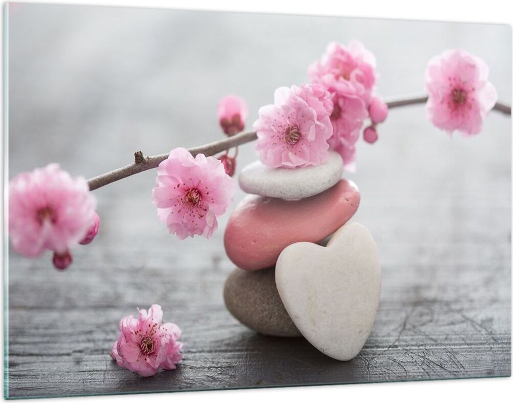 Bilder auf glas - Yoga weiblich Blume Gesundheit - 120x80cm - Glasbilder - Wandbilder - Kunstdruck - zum Aufhängen bereit - Wanddekoration aus Gla...