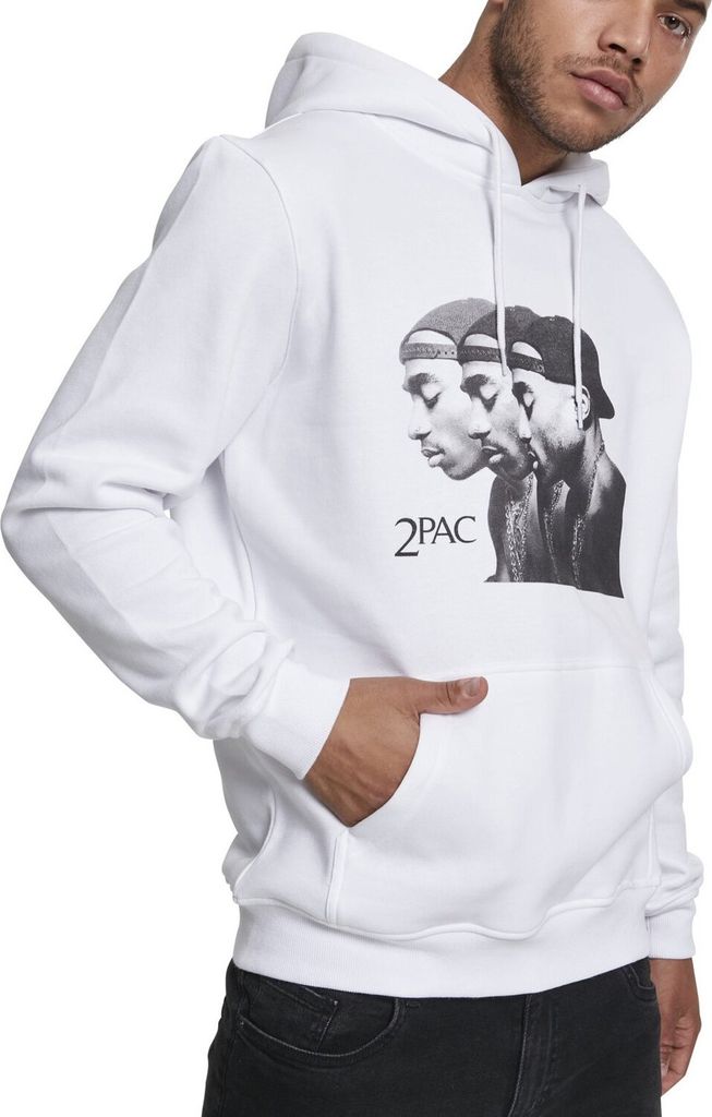 Mister Tee Hoodie 2Pac Faces Hoody White-M
