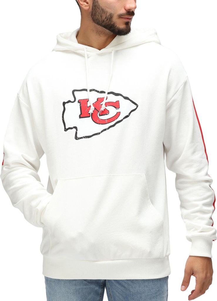 Recovered NFL Kansas City Chiefs Fleece Hoodie Ecru (Naturweiß) XXL