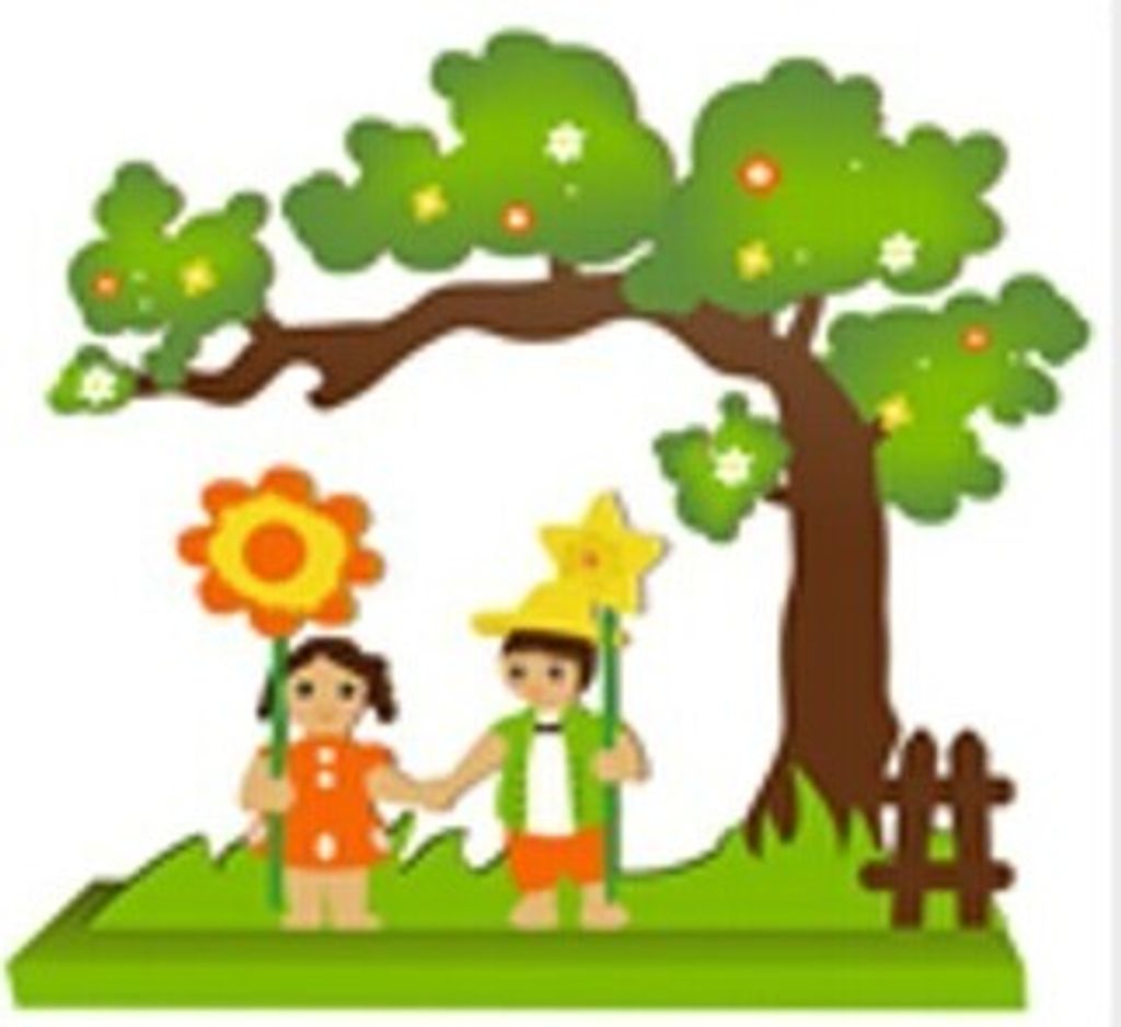 Frühlingsdekoration mit Kindern, aus Holz