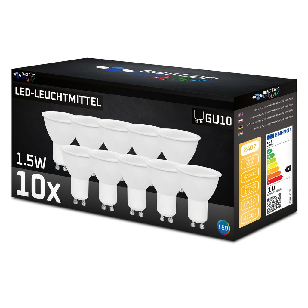 A box of LED light bulbs.