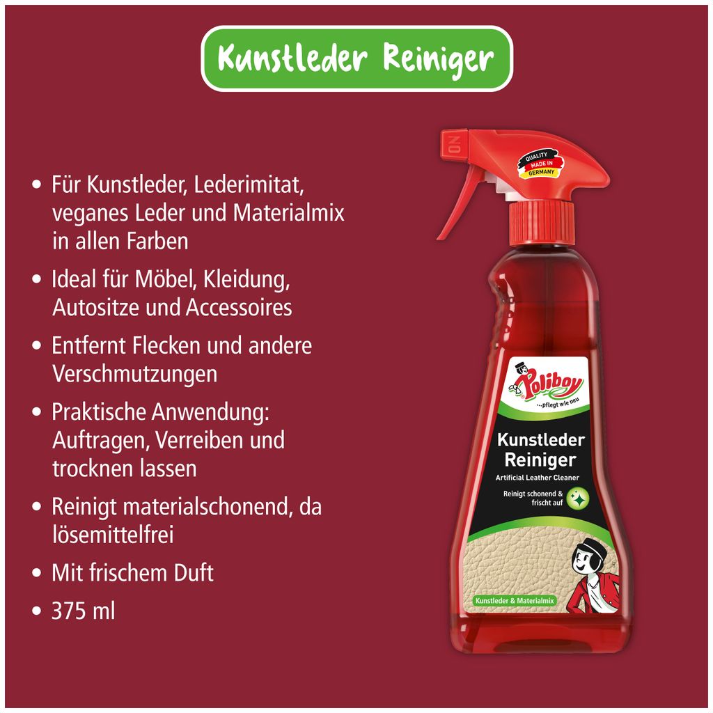 Poliboy Kunstleder Reiniger Sprühflasche - Inhalt 375 ml, Produktbild 6