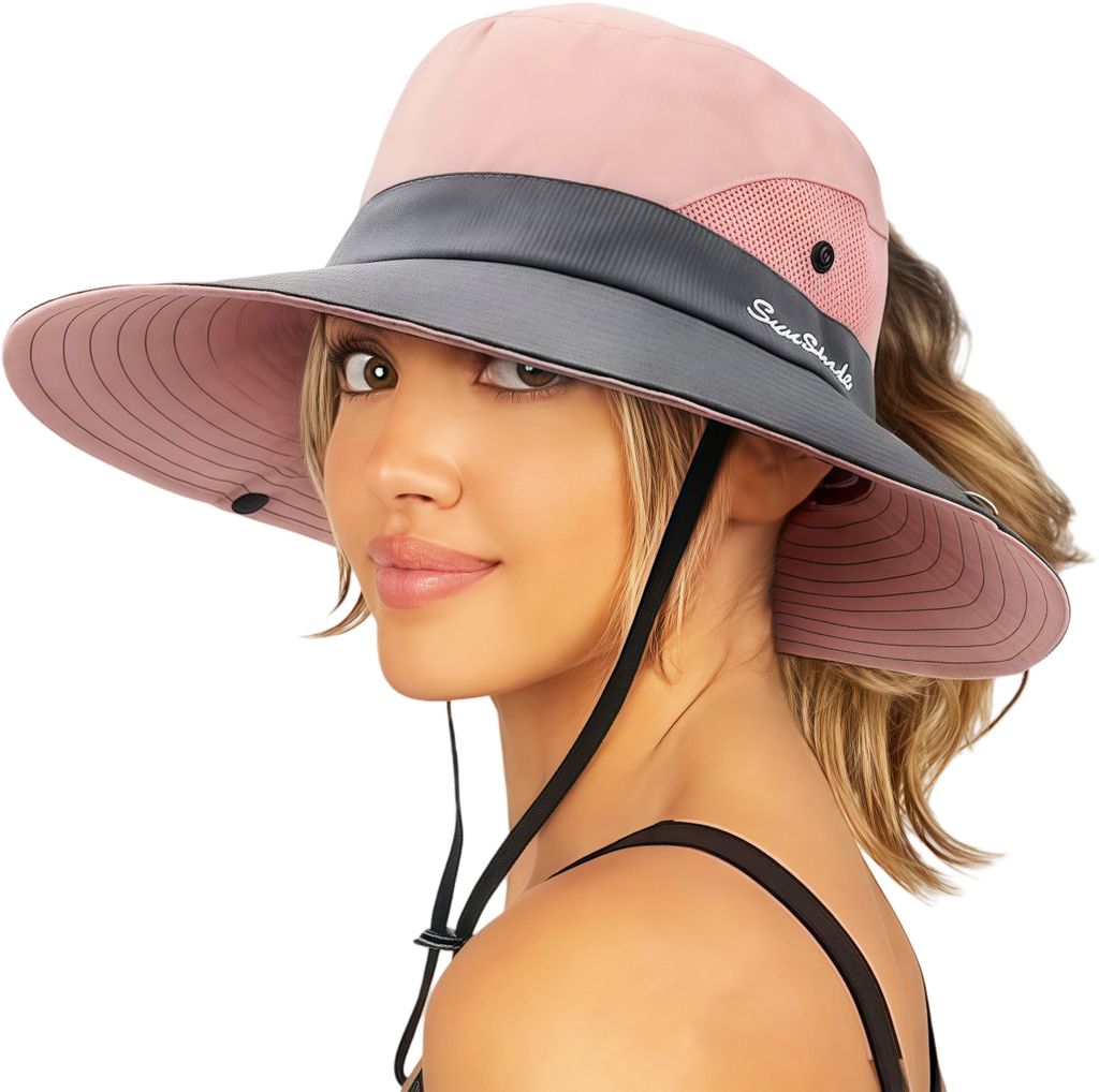 Sonnenhut Damen, Faltbarer Sommerhut UV Schutz, breite Produktbild 
