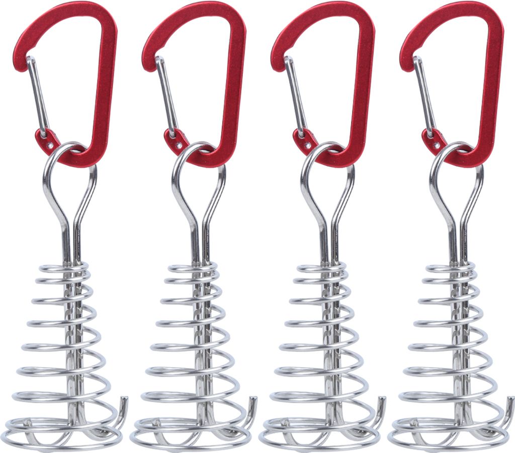 Edelstahlnagelfeder Haken Outdoor Camping Zelt Windseil Schnalle Palettenarmaturen