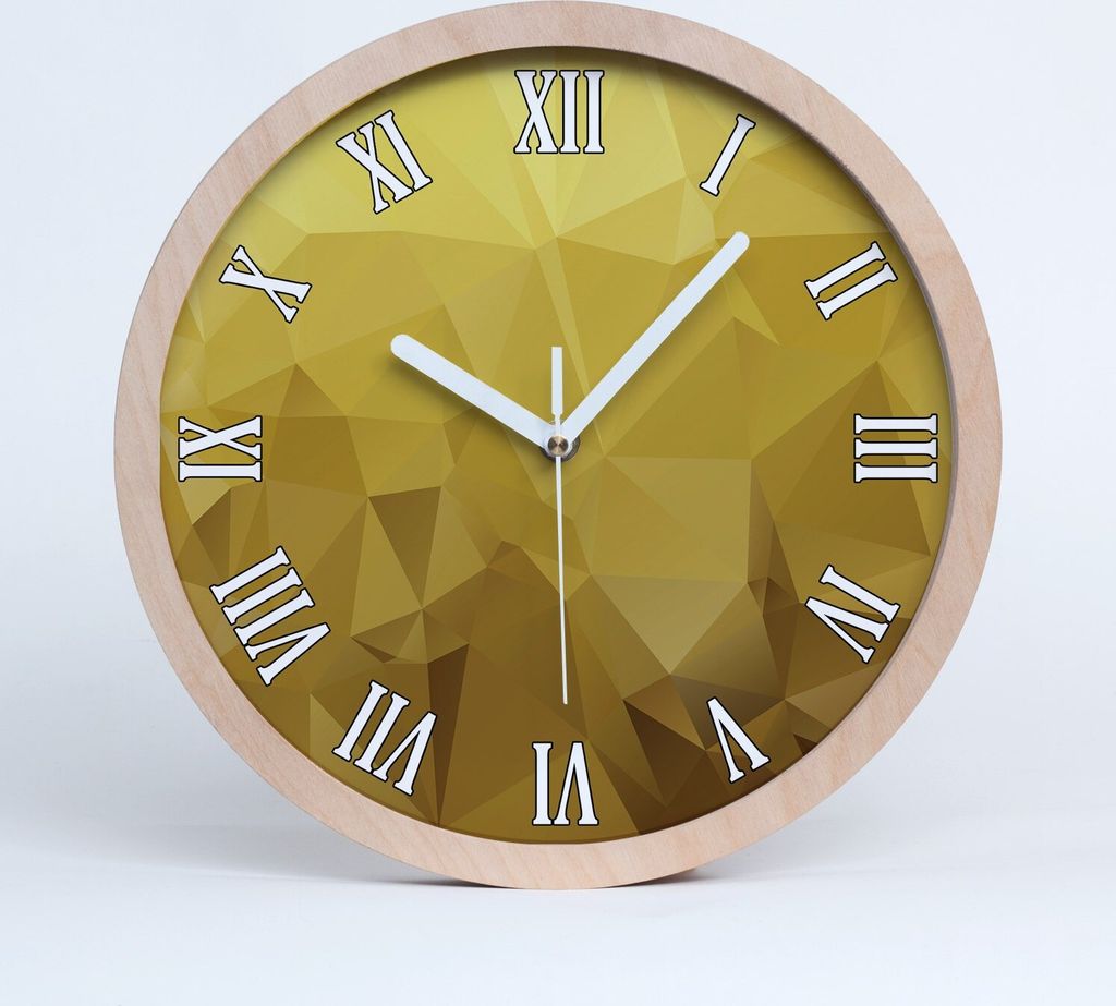Holzuhr 20fi cm wanduhr - weiße Spitzen - Abstraktion Hintergrund