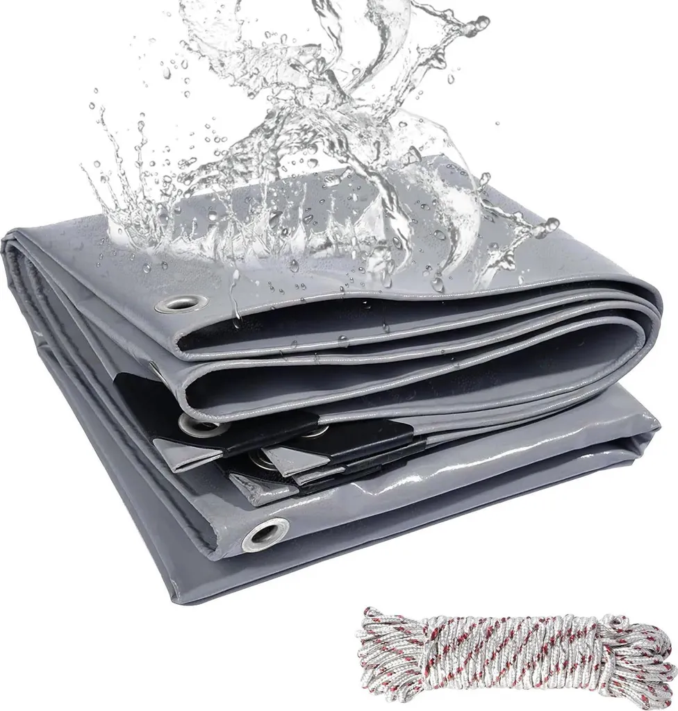 Bâche de protection 3x5M multifonction étanche et grise renforcée - 2
