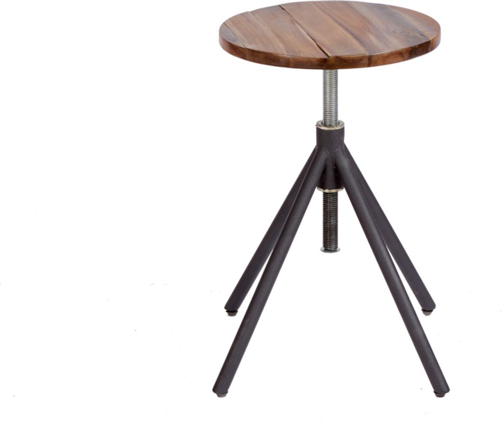 riess-ambiente Höhenverstellbarer Sitzhocker FACTORY Akazie Produktbild 12