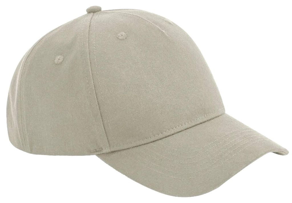 Beechfield - Baseball-Mütze 5 Segmente für Herren/Damen Uni FK1505 (Einheitsgröße) (Steinfarben)
