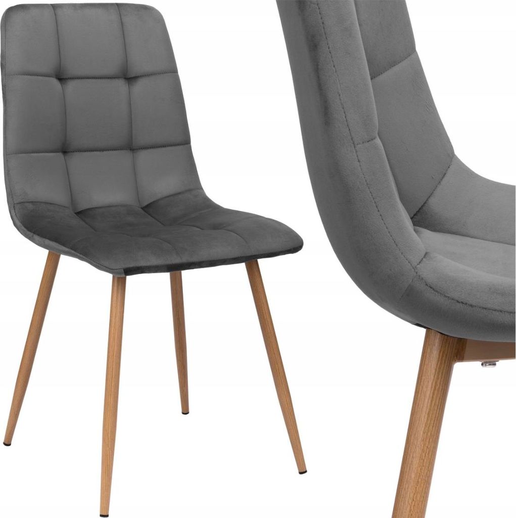 Grauer Polstersessel VELVET 2, Samt. Wohnzimmersessel im skandinavischen Stil.