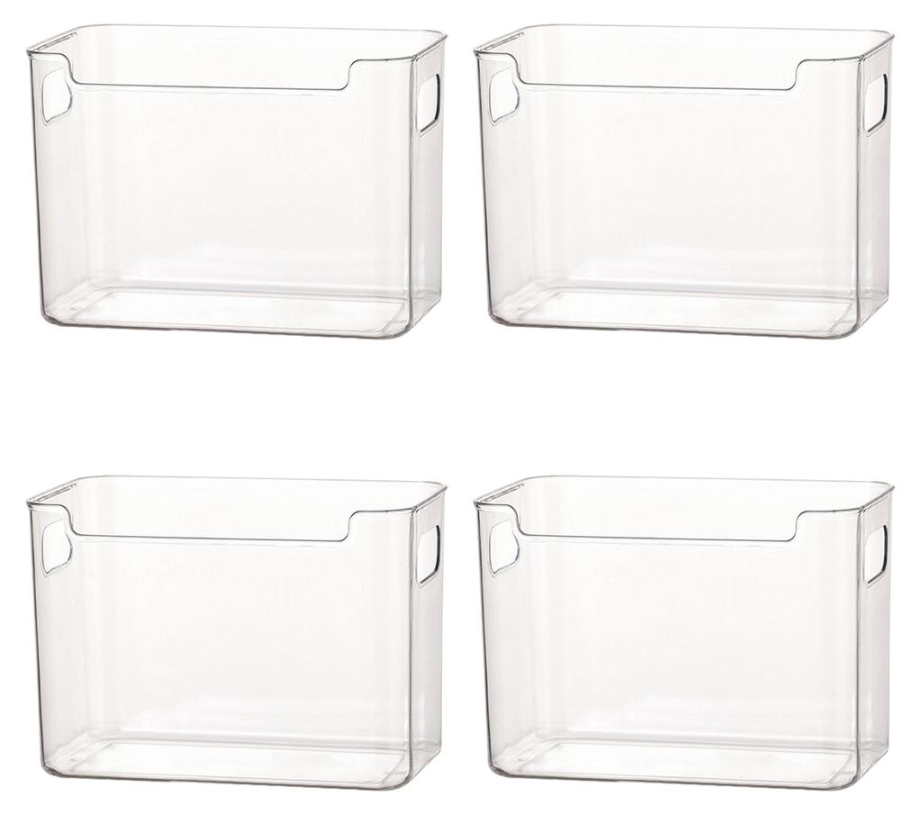 Aufbewahrungsbox für Kühlschrank-Seitentür, durchsichtige Kunststoff-Aufbewahrungsboxen, stapelbar, Küchenorganizer für Fleisch, Snacks und Ge...
