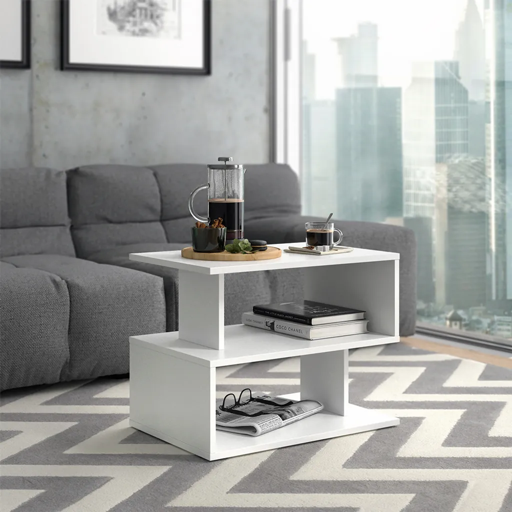 Tavolino Vicco Shelby Bianco 59x39 - Miglior Rapporto Qualità Prezzo