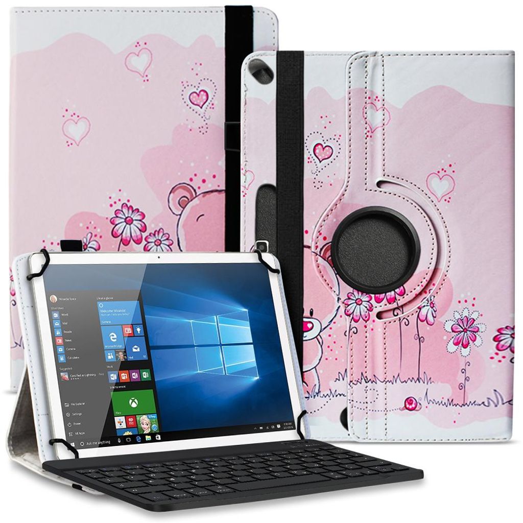 Tablet Tasche Microsoft Surface Go 3 Schutz Hülle Bluetooth Tastatur 360 DrehbarFarben:Motiv 2