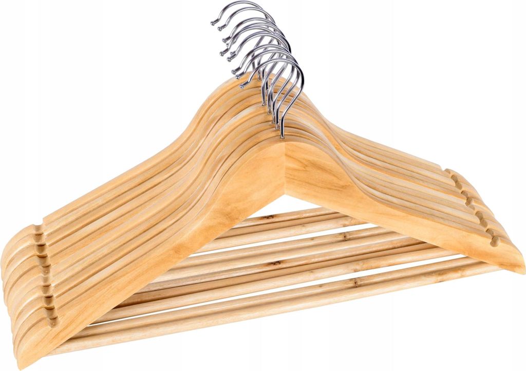 Garderobenbügel RONDO 100 Stück hellbraunes Holz