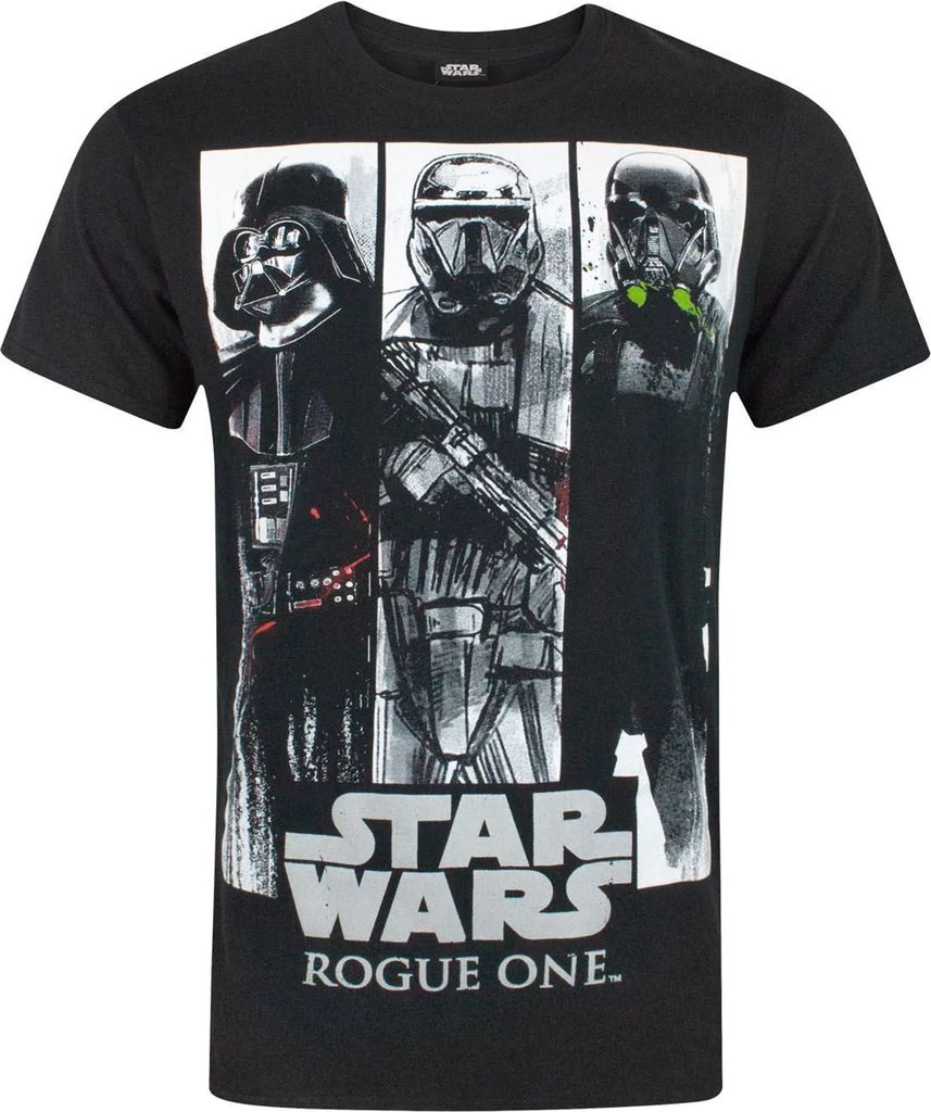 Star Wars Herren Rogue One Character T-Shirt NS4125 (S) (Schwarz)