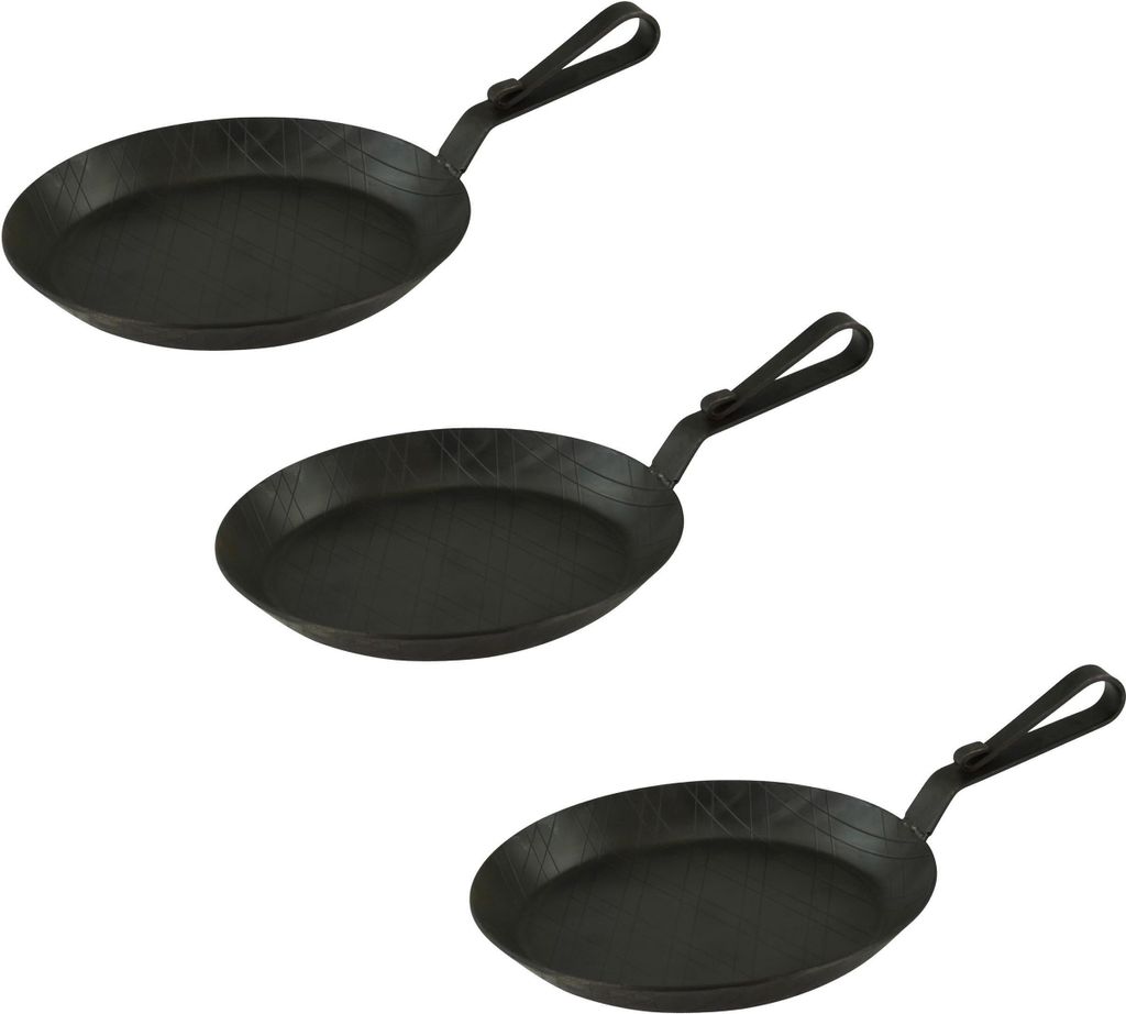 Servierpfanne aus Schmiedeeisen mit gebogenem Hakenstiel Ø Produktbild 