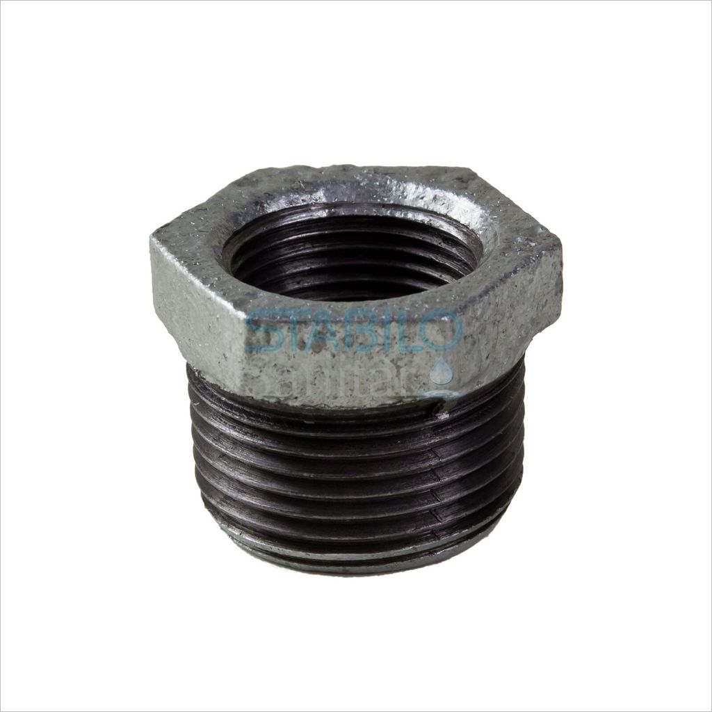 Temperguss Reduzierstück 3/4" auf 1/2" AG/IG Übergangsstück Reduzierung Redstück