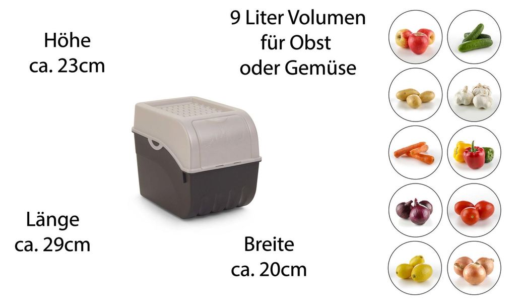 Novaliv 2x veľký 9L perlový box na zeleninu box na Obrázok produktu 