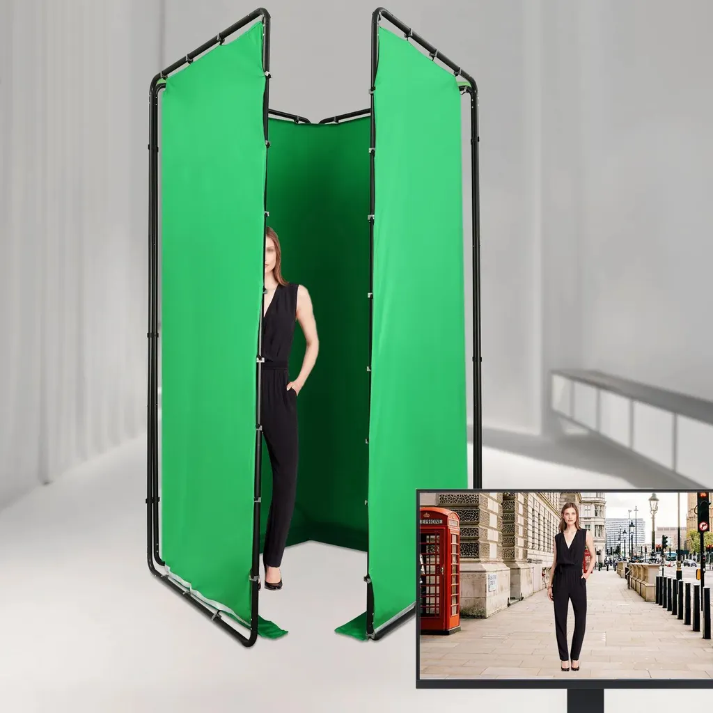 Fond vert pour streaming et studio vidéo 4 m ajustable en polyester pro - 9