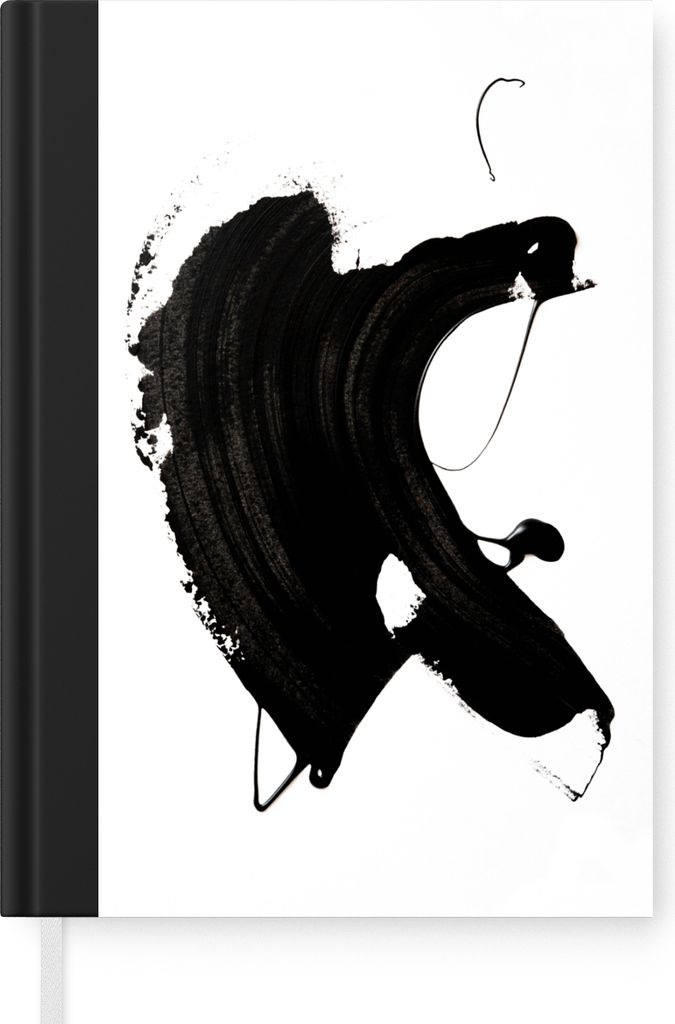 MuchoWow Notizbuch Tagebuch Haushaltsbuch Notebook A5 Schwarz - Farbe - Design - Notizblock - Notizheft - Notebook - Schreibblock - Papier