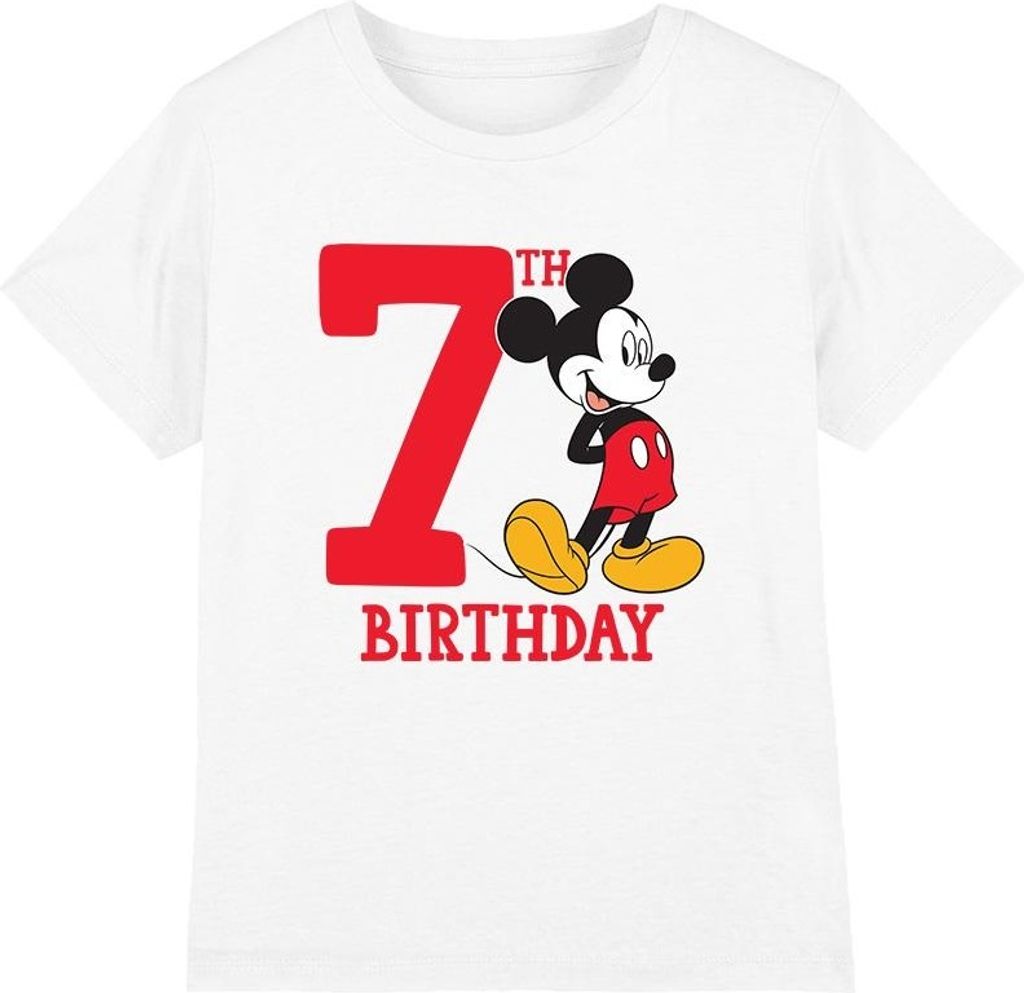 Disney - T-Shirt für Kinder - 7. Geburtstag TV3289 (128) (Weiß)