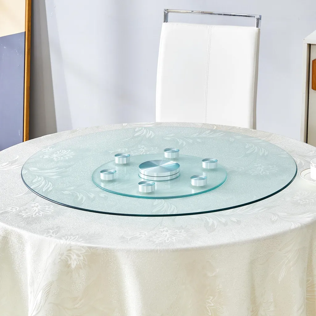 Table basse verre 77cm rotative : accès facile et double rangement - 9