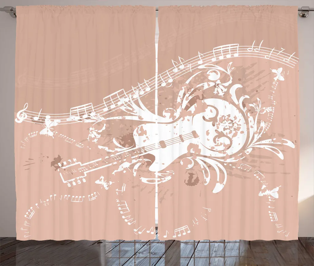 Rideaux pour Studio de Musique ou Salon, Style Artistique 280x225cm
