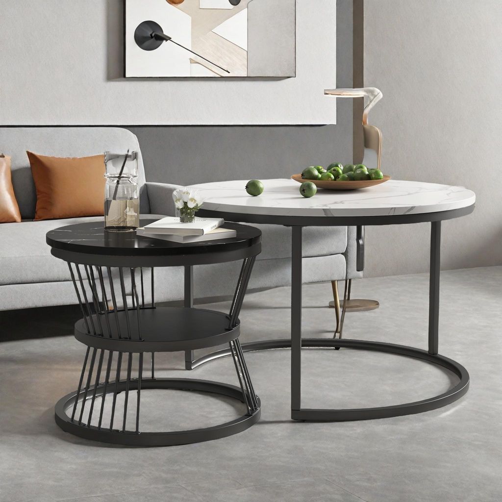 ProximaX table basse set de 2 tables rondes d'appoint au Image du produit 