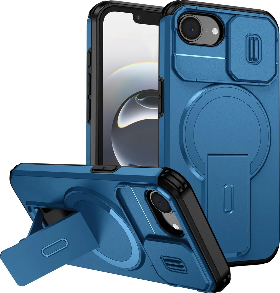 Offerta Custodia iPhone 16e Blu Magnetica Protezione Totale 360