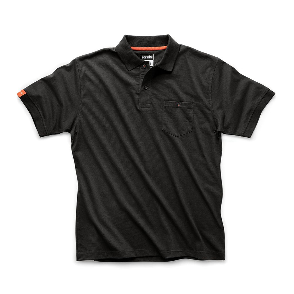 Scruffs - Polohemd „Eco Worker“, anthrazit Größe XS