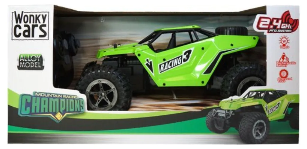 Buggy télécommandé avec capot en alu et amortisseurs renforcés vert - 3