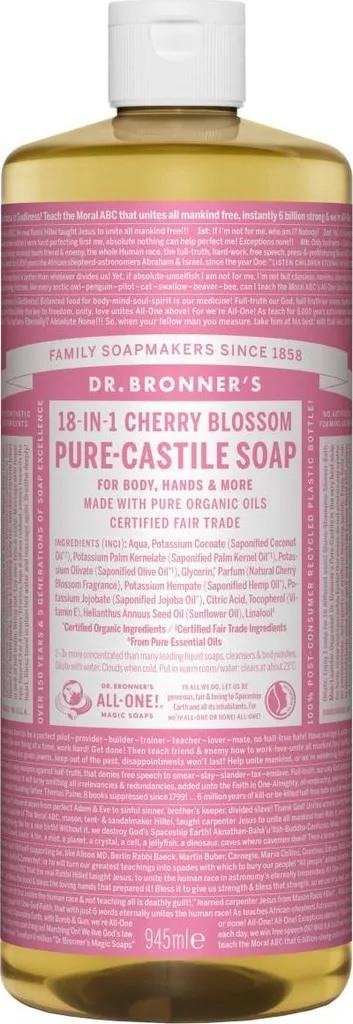 Savon Liquide Universel 18-en-1 Cherry Blossom Formule Bio Concentrée 945ml