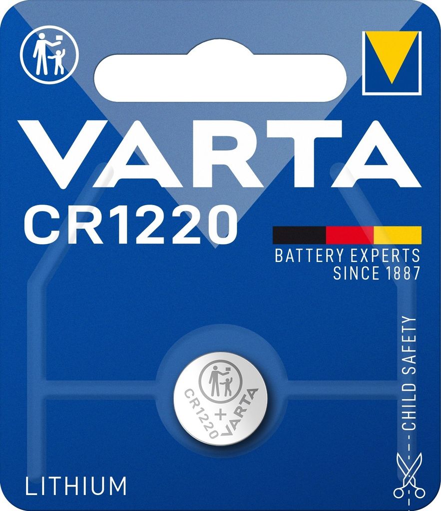 Varta -CR1220, Einwegbatterie, CR1220, Lithium, 3 V, 1 Stück(e), 35 mAh